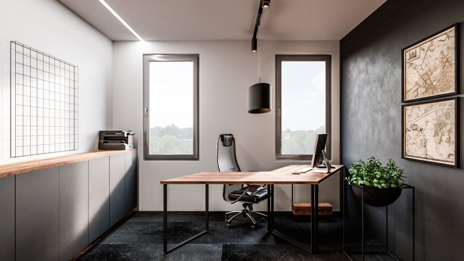 Зеркало в современном офисе