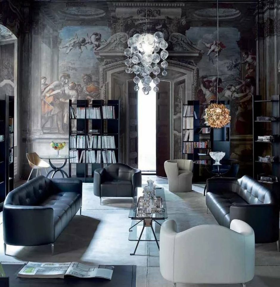 Спальня в стиле Ампир Барокко темная