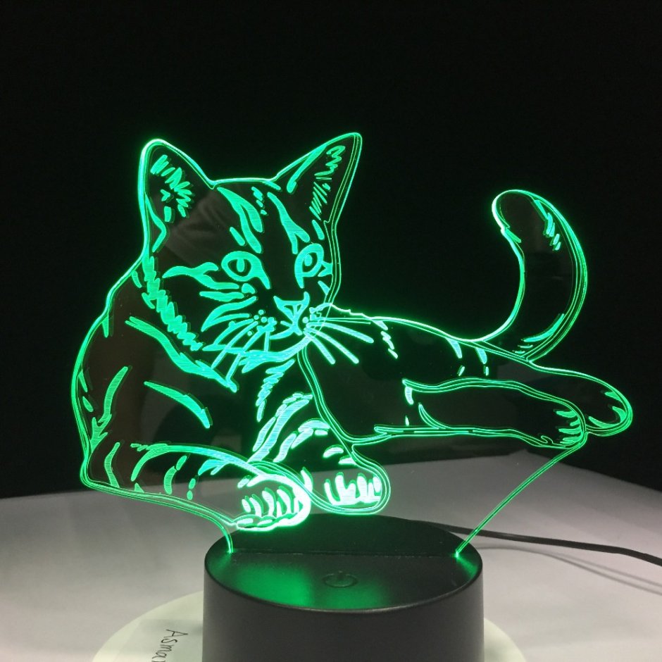 3d светильник «ночная кошка»