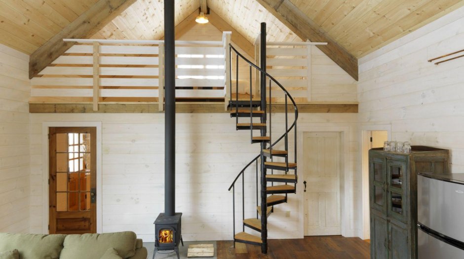 Деревянная лестница в скандинавском стиле