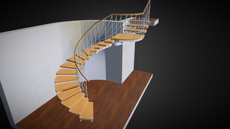 Винтовая лестница в Солид Воркс