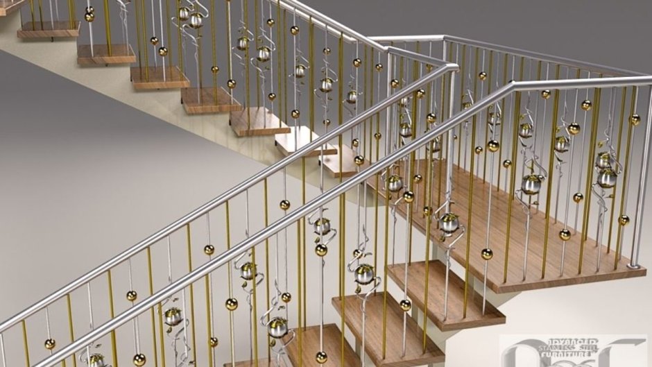 Алюминиевые перила и лестницы в интерьере