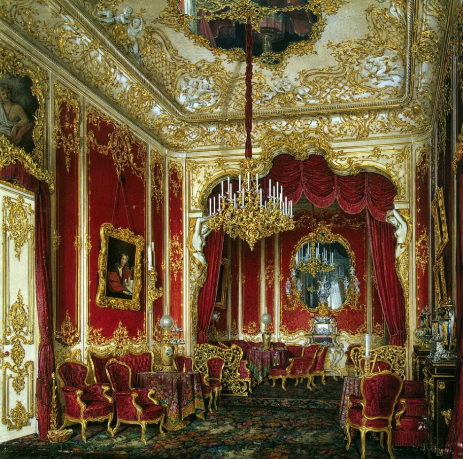 Эдуард Петрович ГАУ (1807-1887) - интерьеры зимнего дворца.