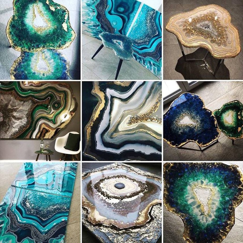 Срез камня Geode Resin Art