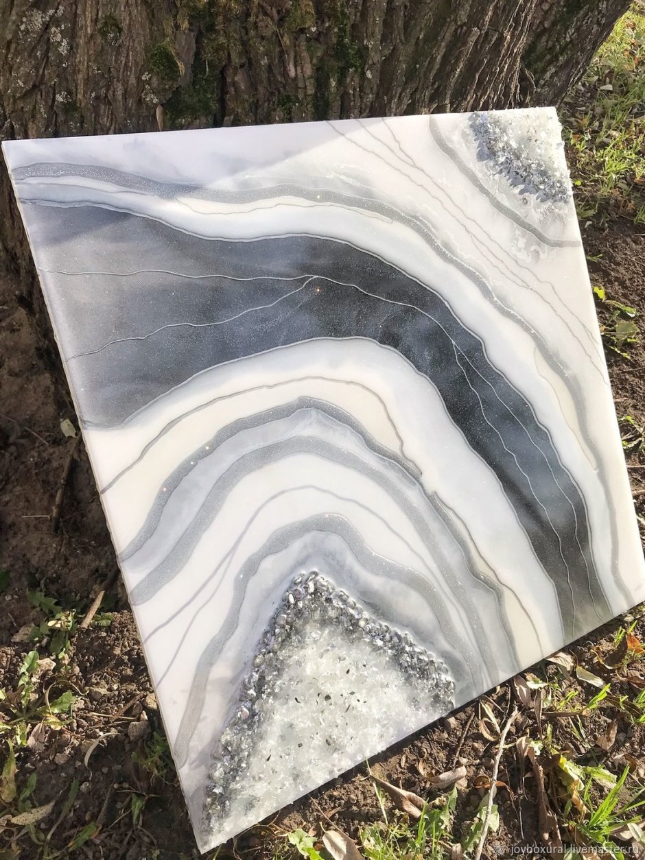 Resin Art техника срез камня