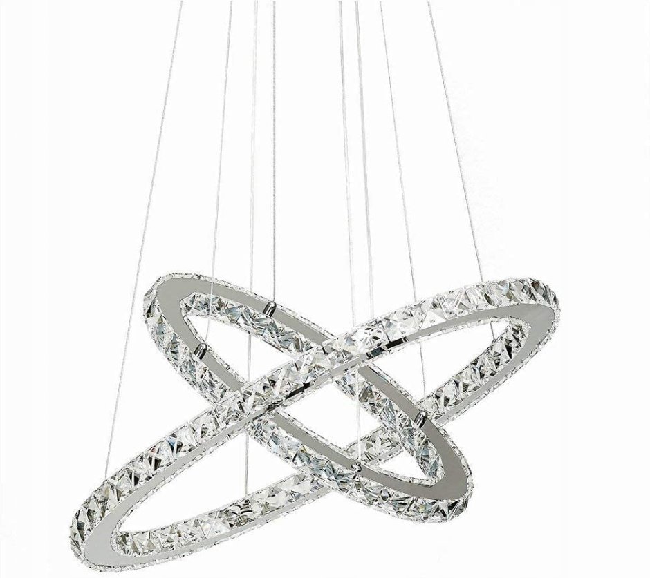 Подвесной светильник кольцо Кристаллы