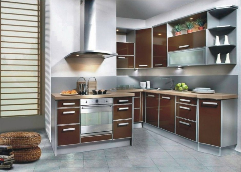 Фасады с матовым стеклом для кухни