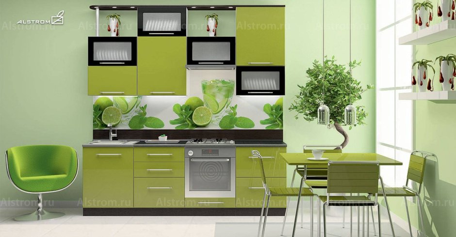 Холодильник зеленый вектор