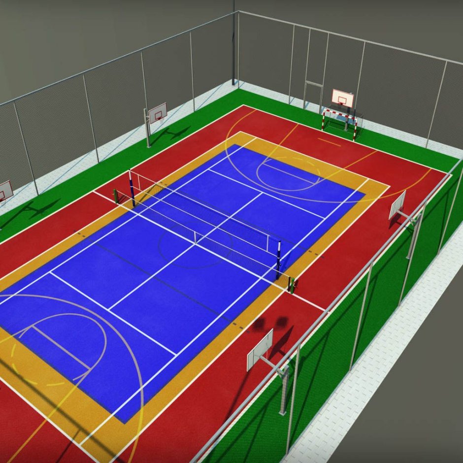 Разметка спортзала 18х9