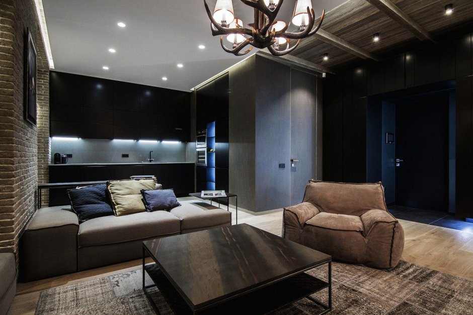 Стильная мужская спальня