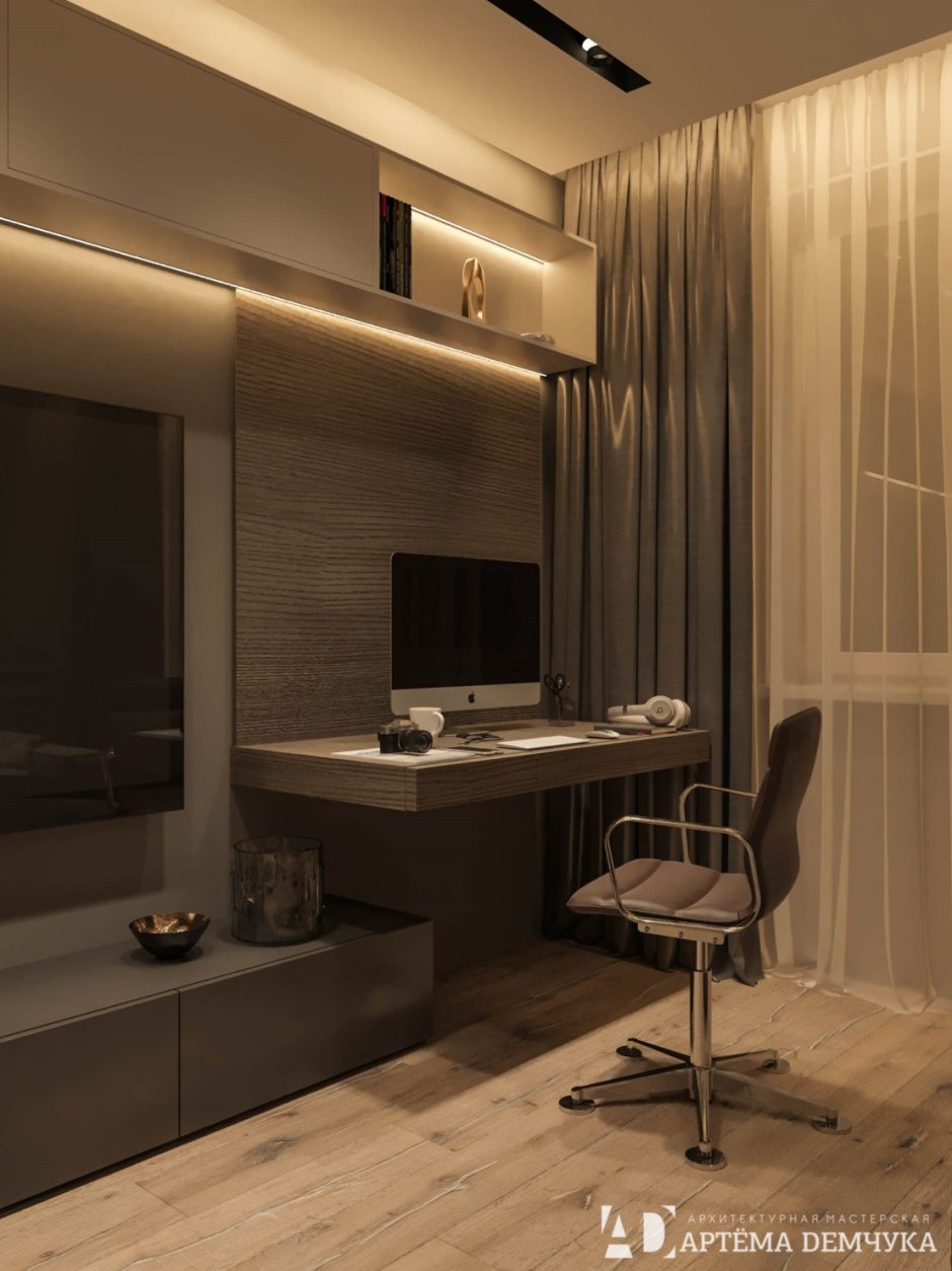 Интерьер квартиры в темных тонах