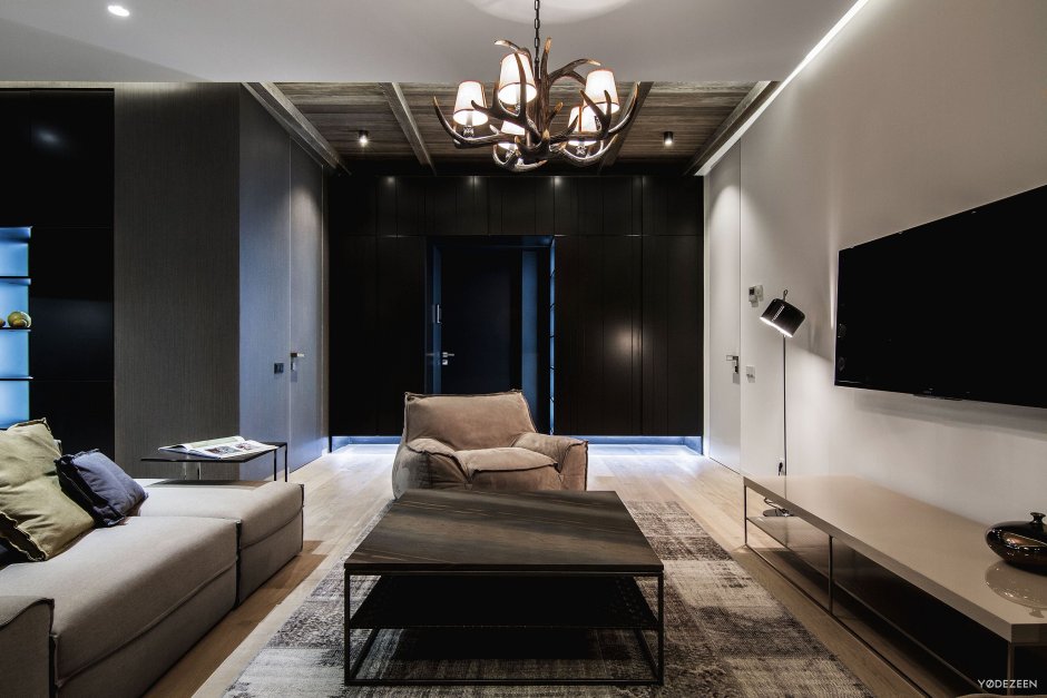 Комната тотал Блэк с подсветкой