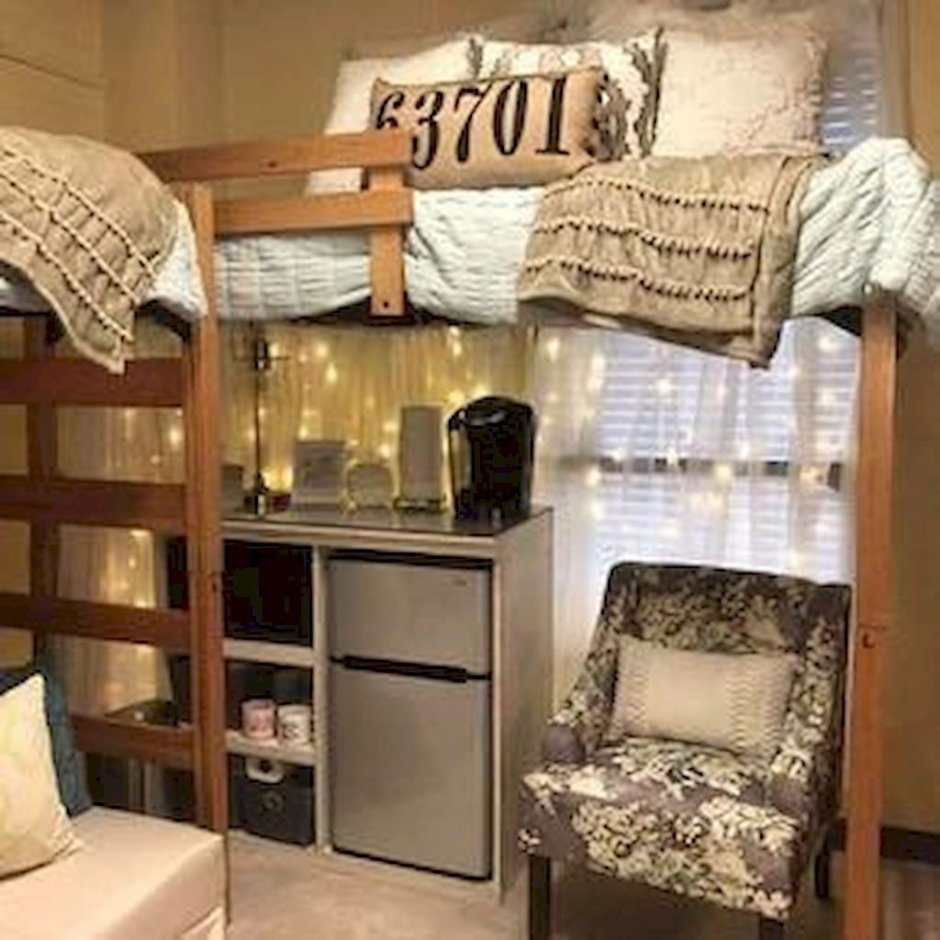 Дизайн 2020 маленькой комнаты в общежитии