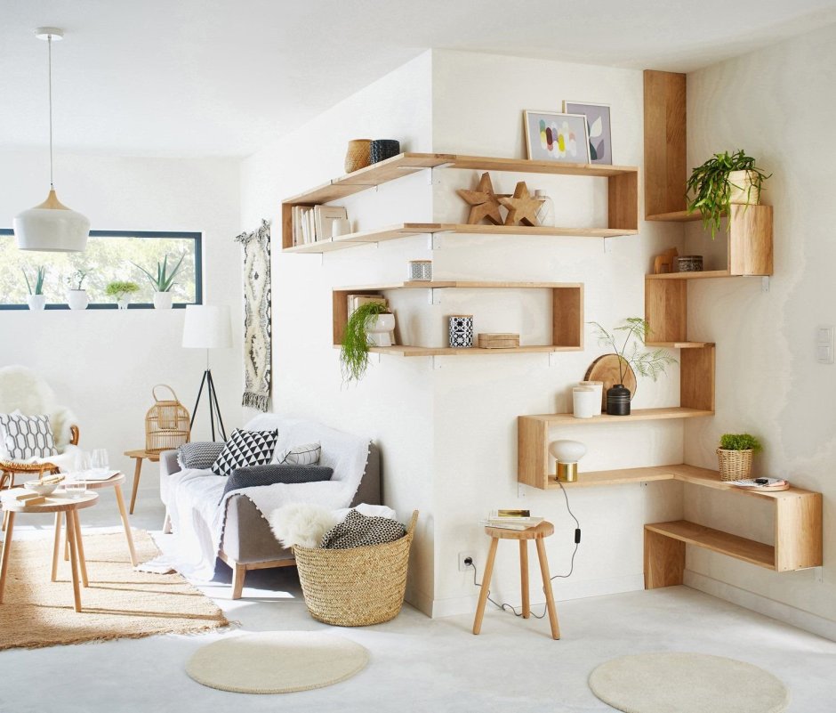 White Wall Bookshelf