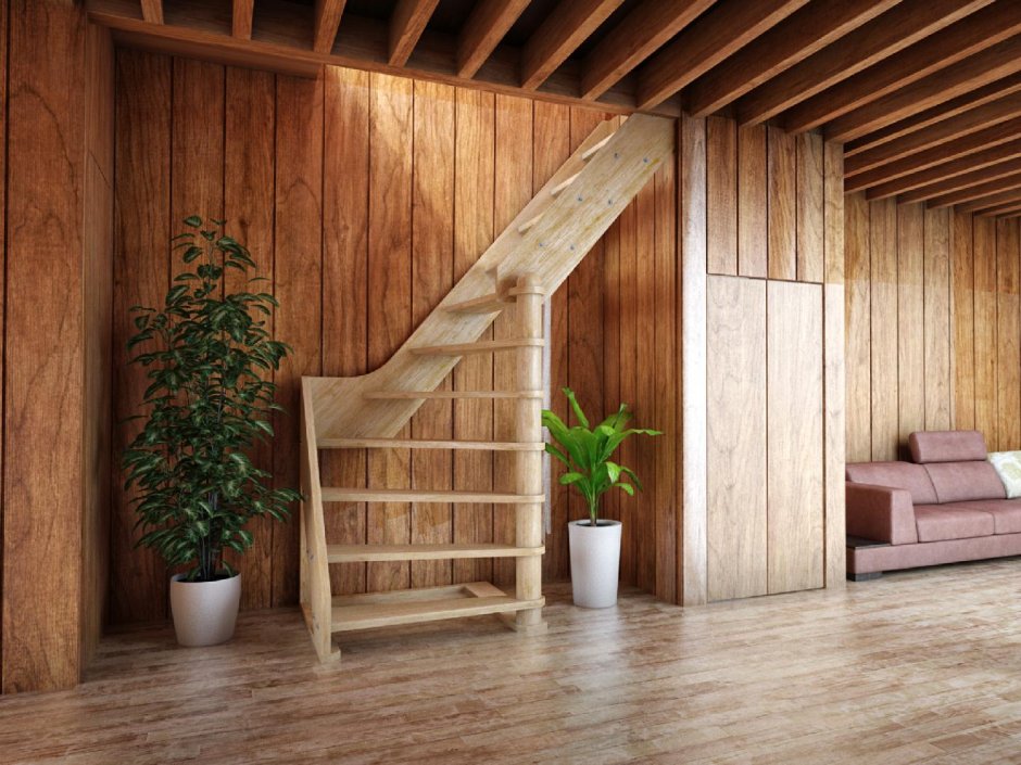 Лестница деревянная Леруа Мерлен