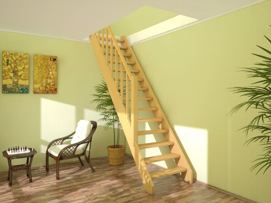 Лестница деревянная стандарт лм 02