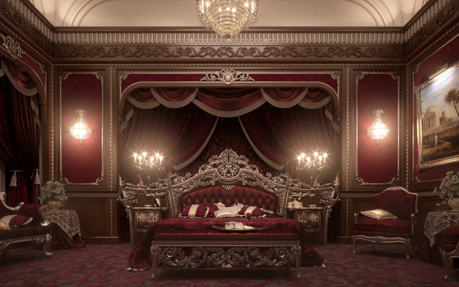 Спальня в стиле Ампир роскошная