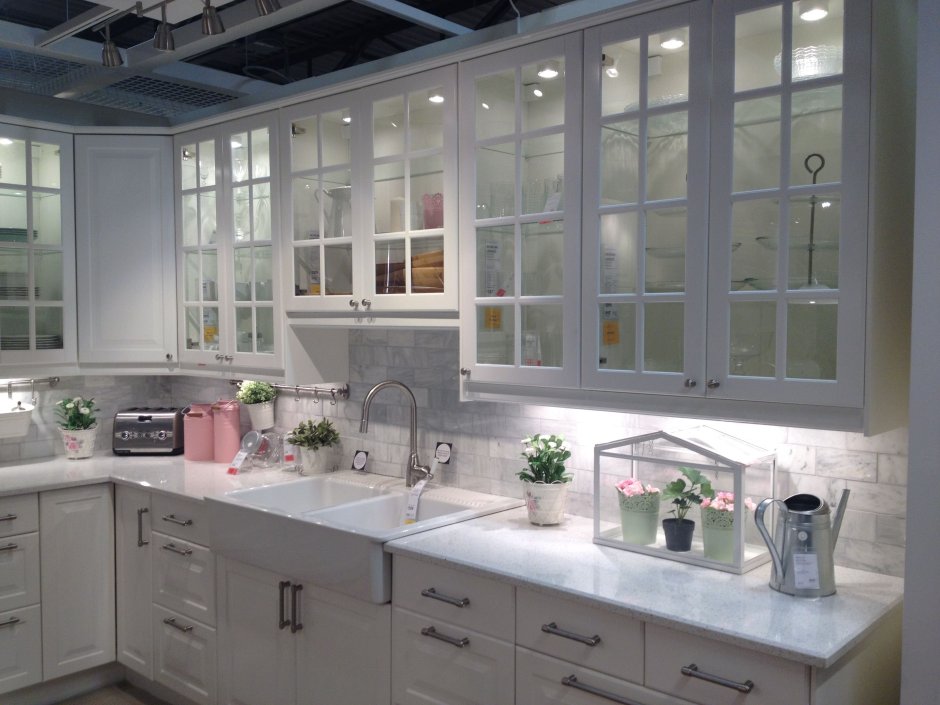 Кухня икеа Будбин белая