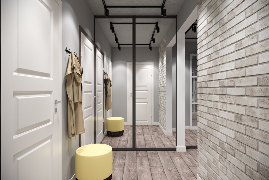 Дизайн коридора с гардеробной