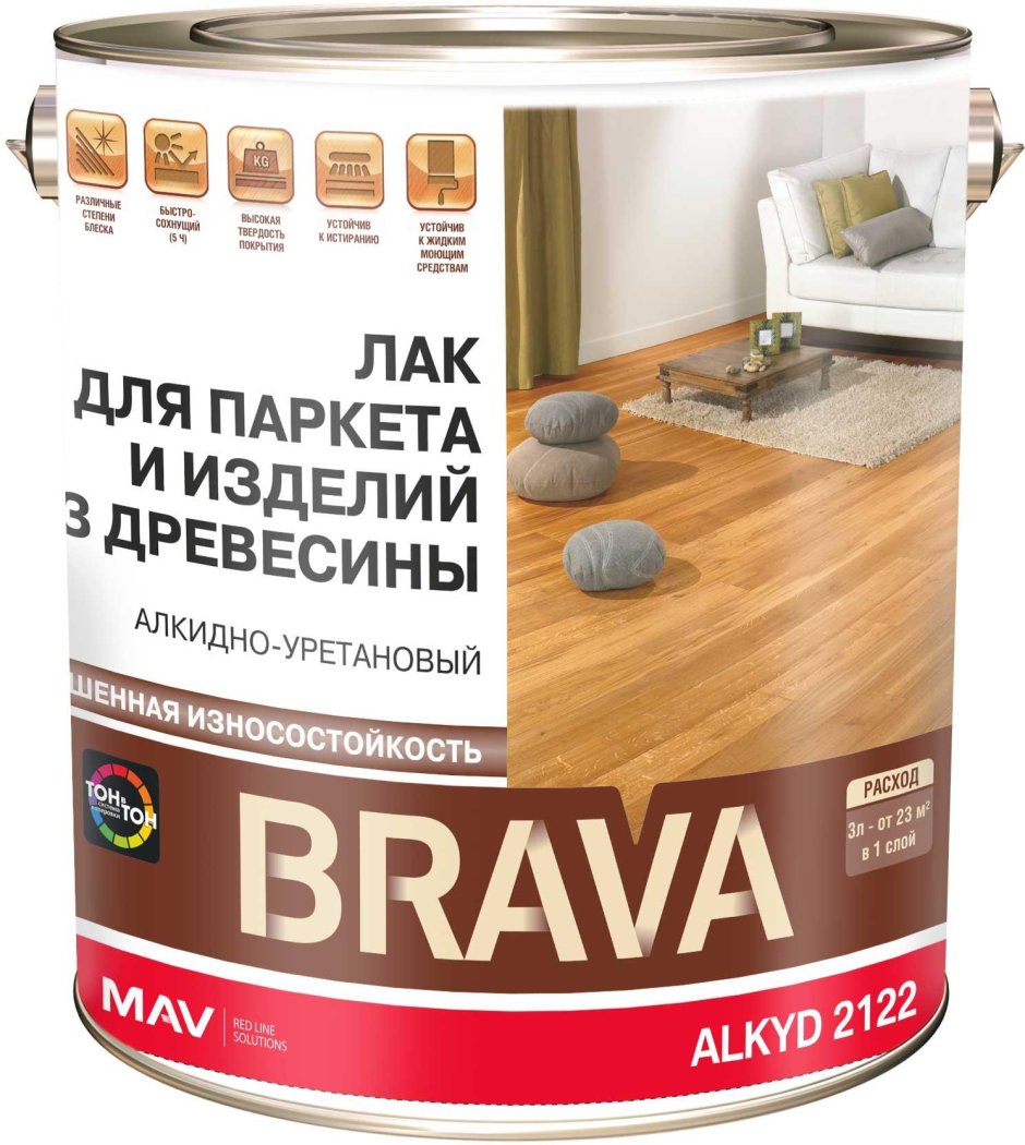 Лак для дерева Brava палитра