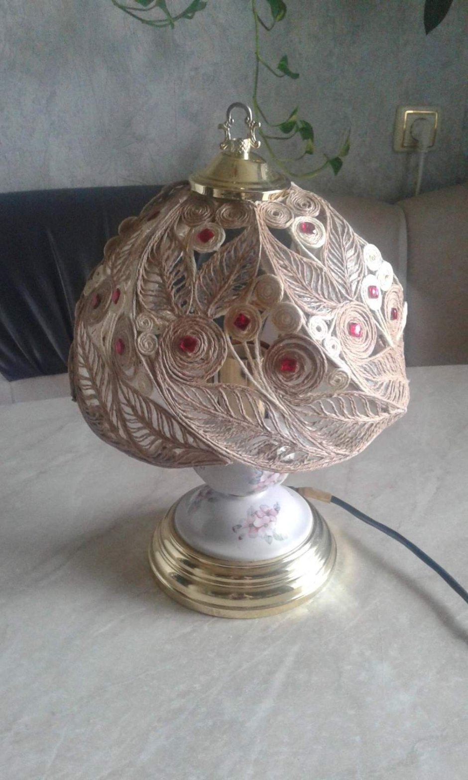 Абажур из бечевки