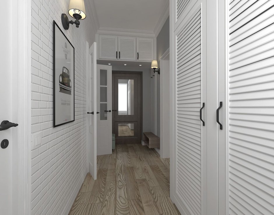 Стильный узкий коридор