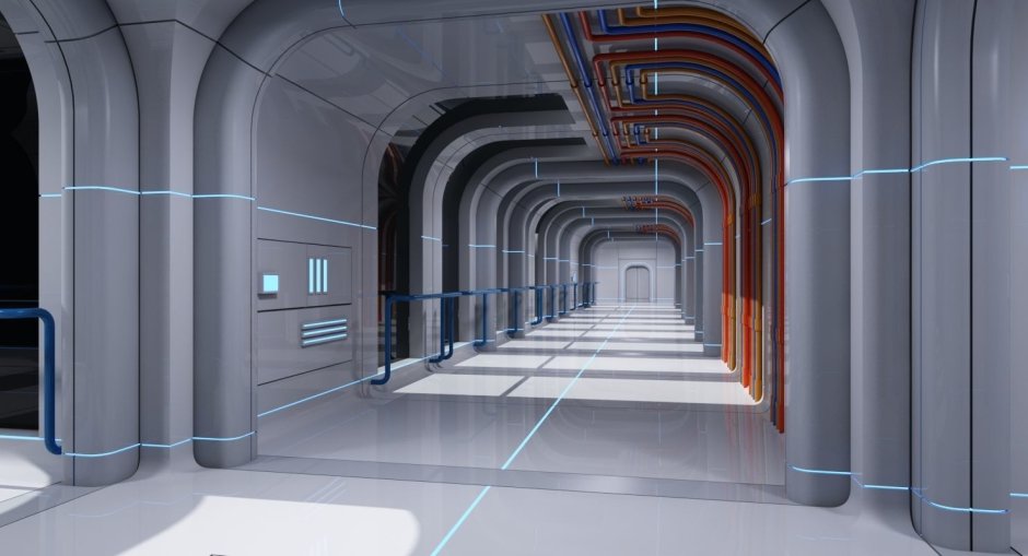 3d Spaceship Corridor