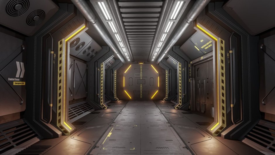 Космические корабли коридоры Sci Fi