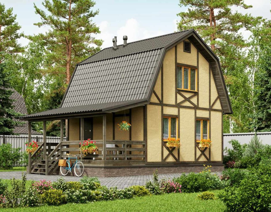 Tiny House с односкатной крышей