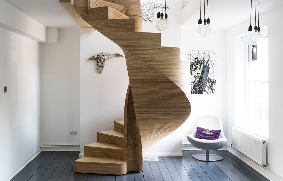 Винтовая лестница в стиле Модерн