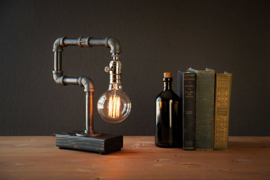 Лампа Эдисона светильник из труб