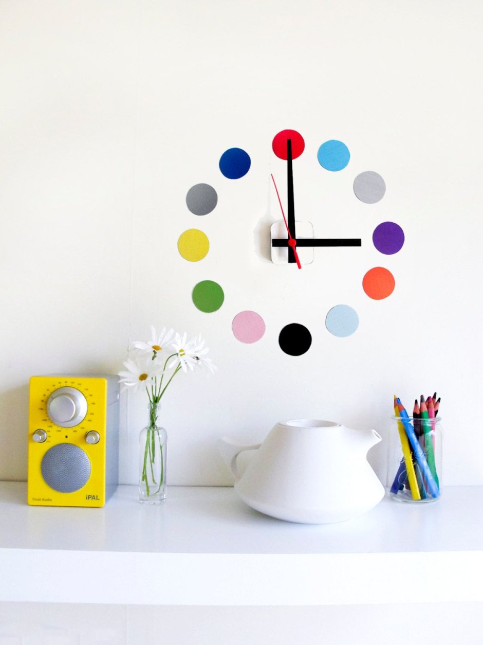 Настенные 3d часы DIY Clock с цифрами черные