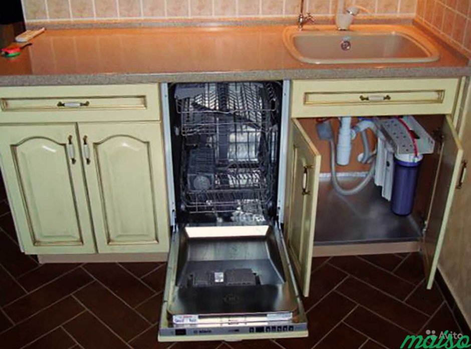 Хрущевка кухня с холодильником и стиральной машиной