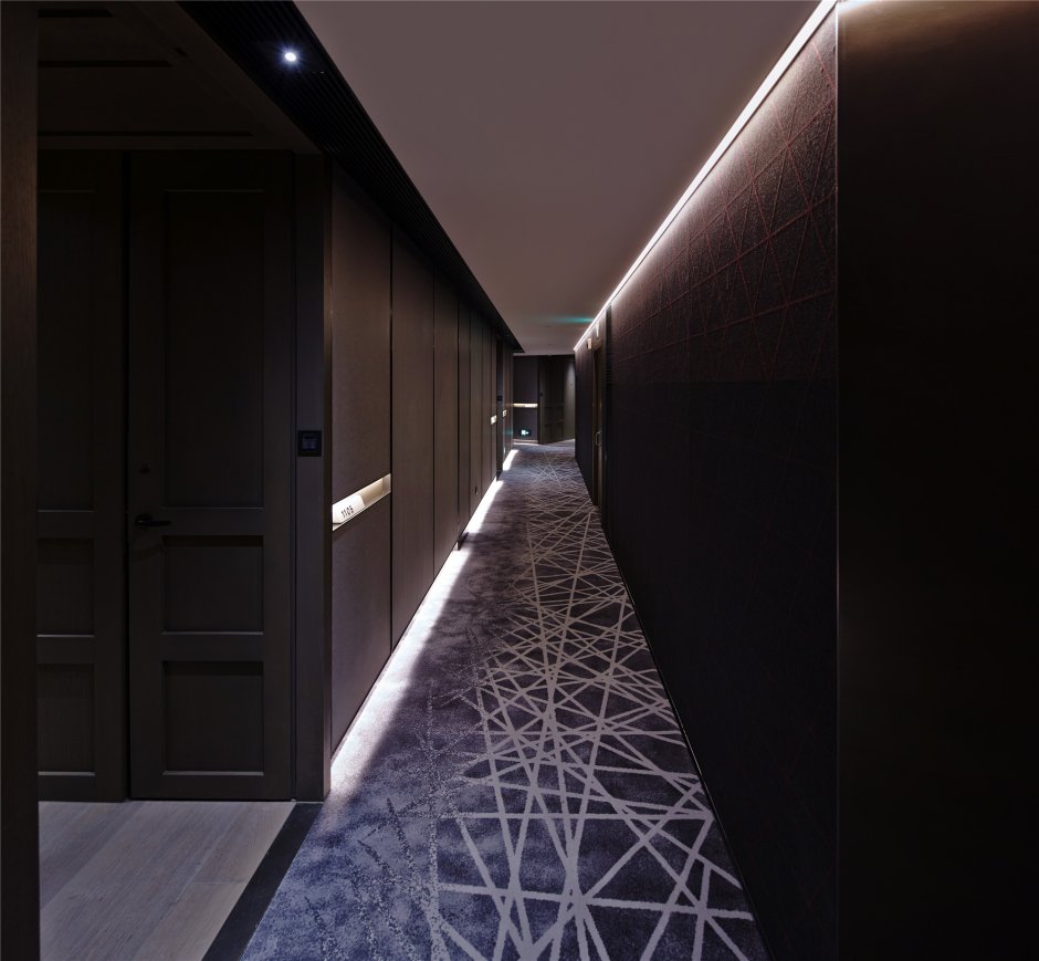 Дизайн коридора в коричневых тонах в современном стиле фото