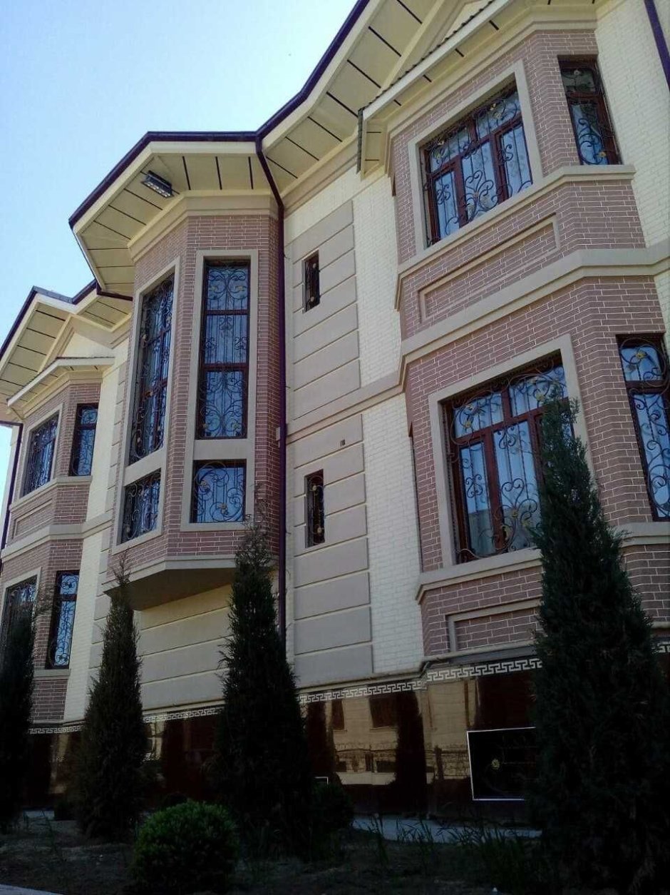 Травертин фасад ишлари