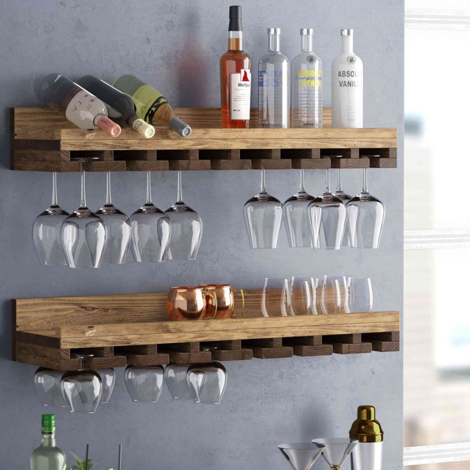 Полка для стаканов на кухню