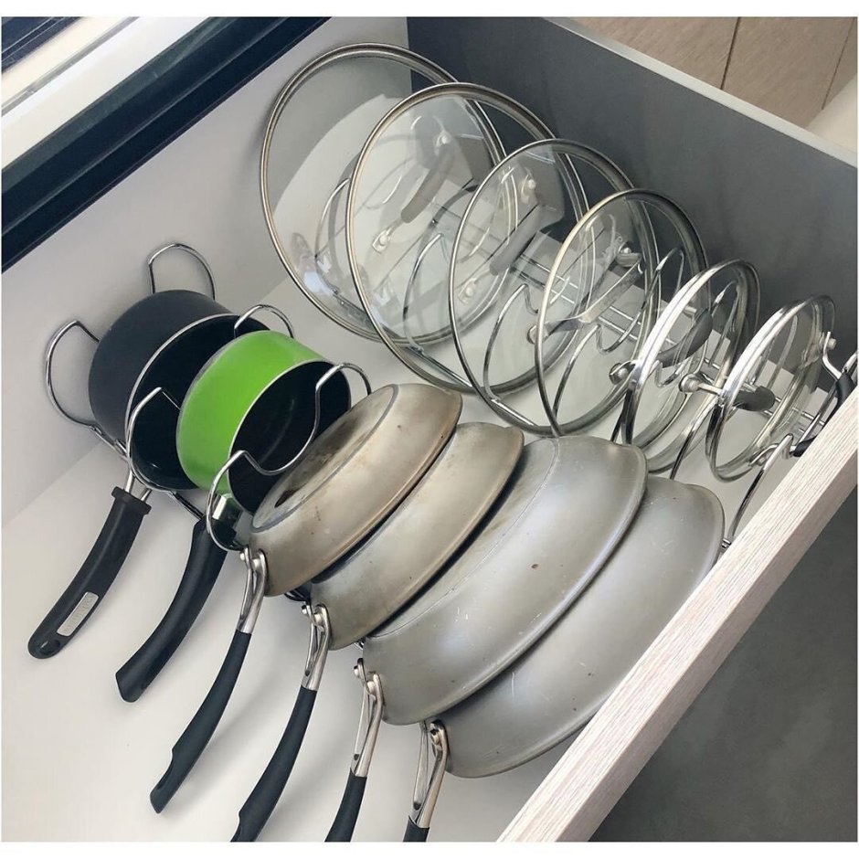 Подставки для хранения сковородок и крышек