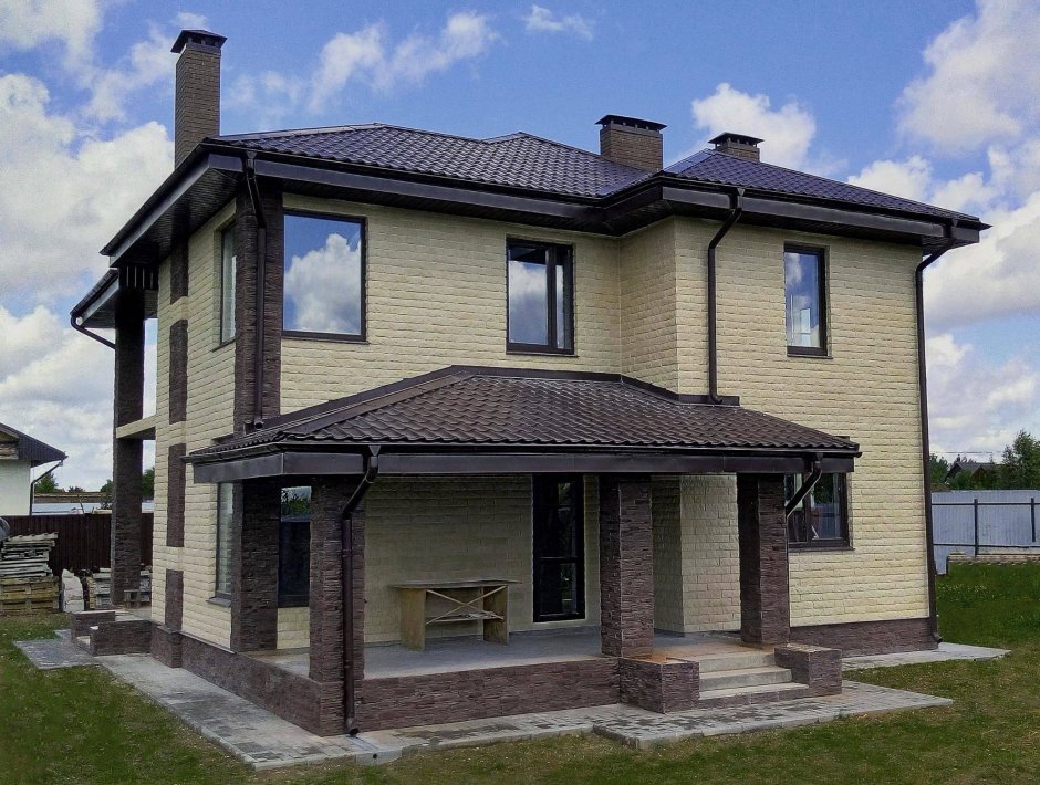 Отделка фасада камнем