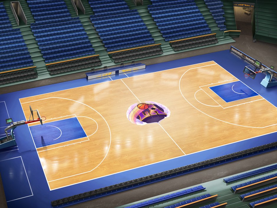 Баскетбольный зал сверху