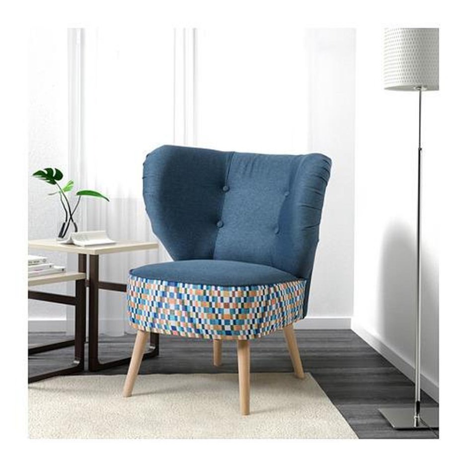 Синее кресло ikea