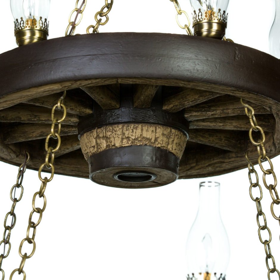 Chandelier of Wagon Wheels