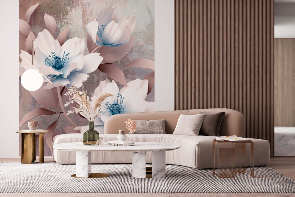 Декоративная штукатурка в светлых тонах