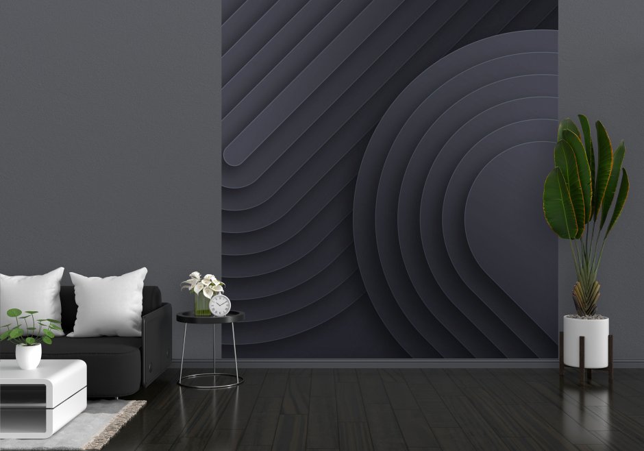 Стена под мрамор в интерьере