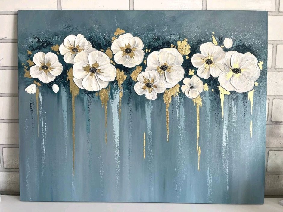 Акриловая живопись с поталью