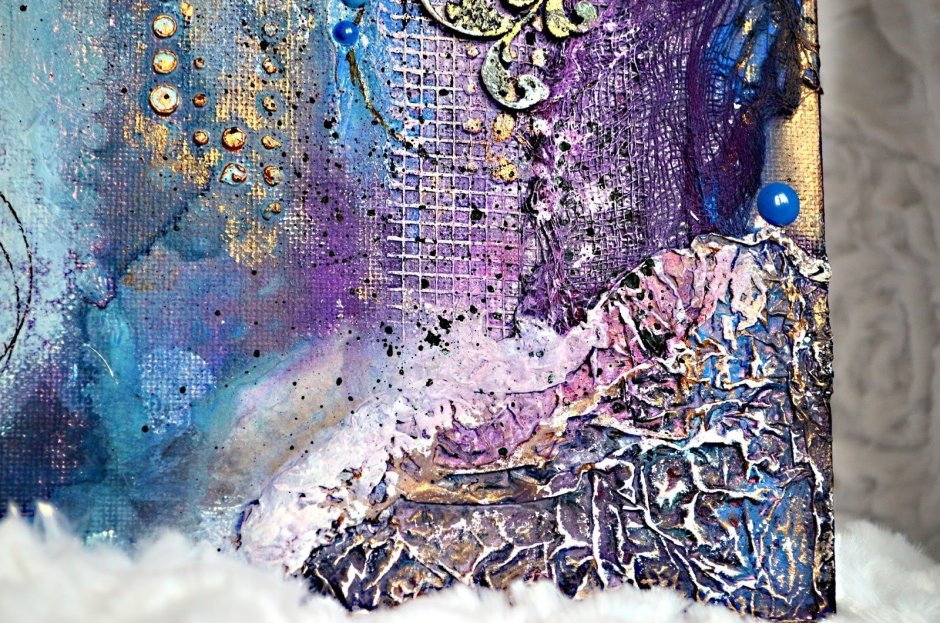 Картина маки с поталью