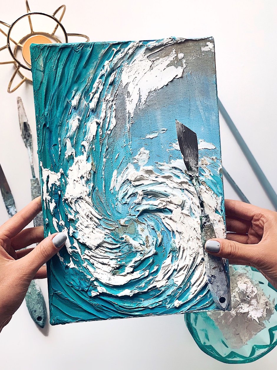 Картинки с текстурной пастой море