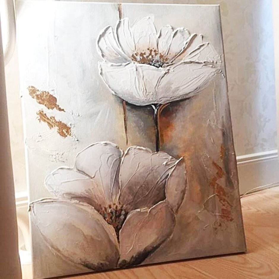 Интерьерные картины с поталью и текстурной пастой