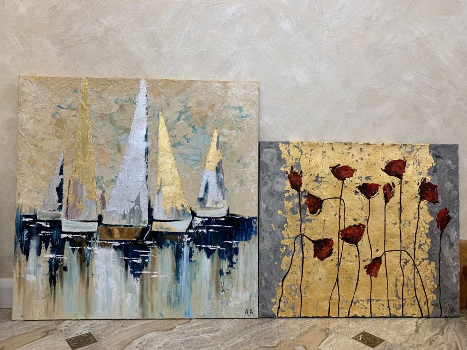 Интерьерные картины с поталью