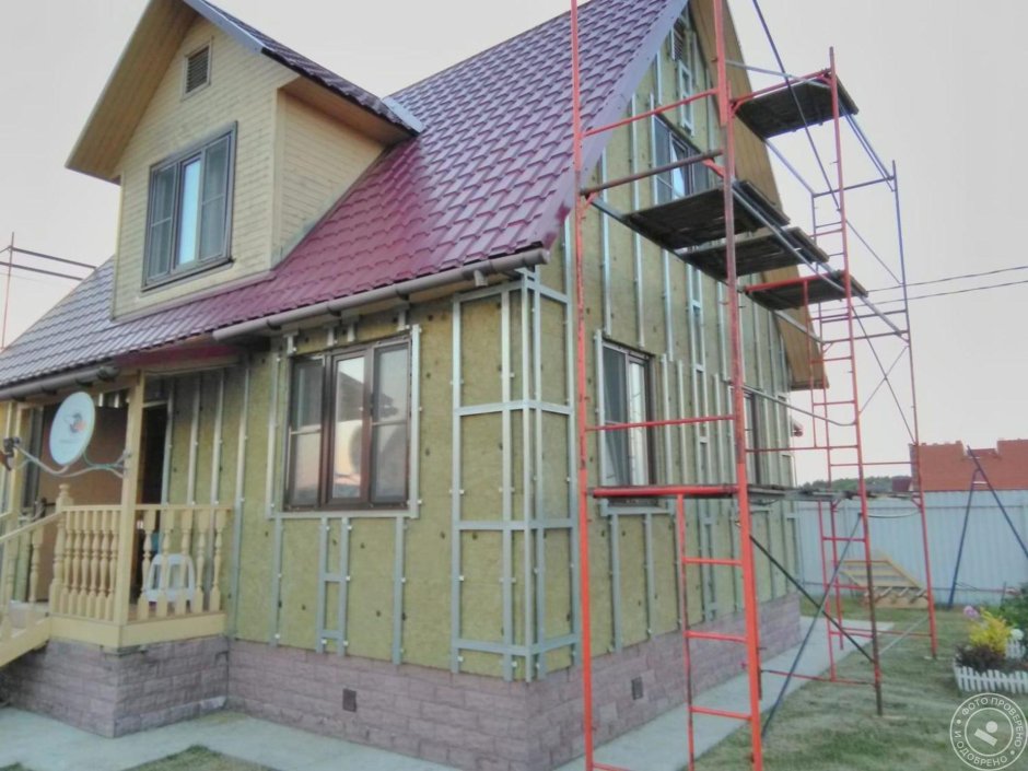 Обрешетка под сайдинг с утеплителем Rockwool