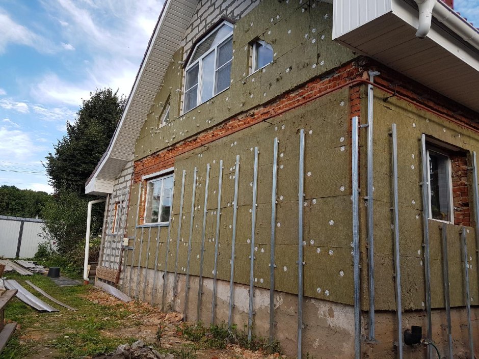 Обрешетка под сайдинг с утеплителем Rockwool